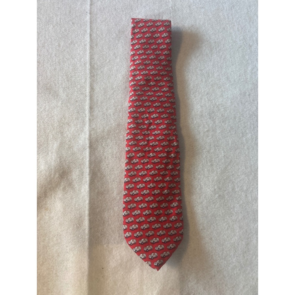 Vineyard Vines Necktie Mens OS Red Excellent Silk SUV Brunswick School Custom